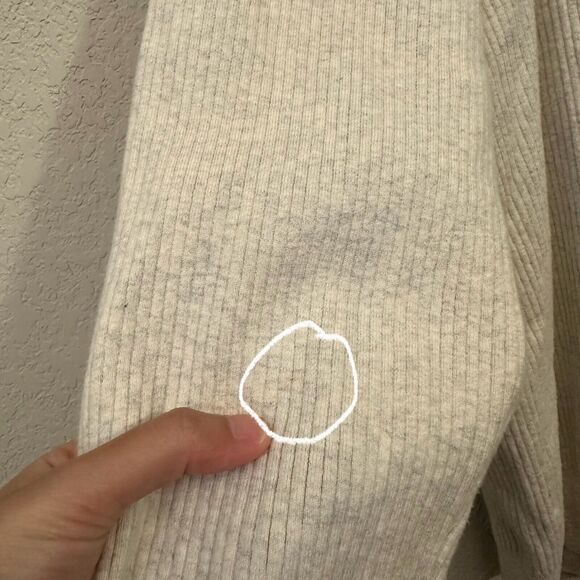 KITH W's Gemma Ribbed Knit Cardigan Sweater in Cream - Picture 5 of 14